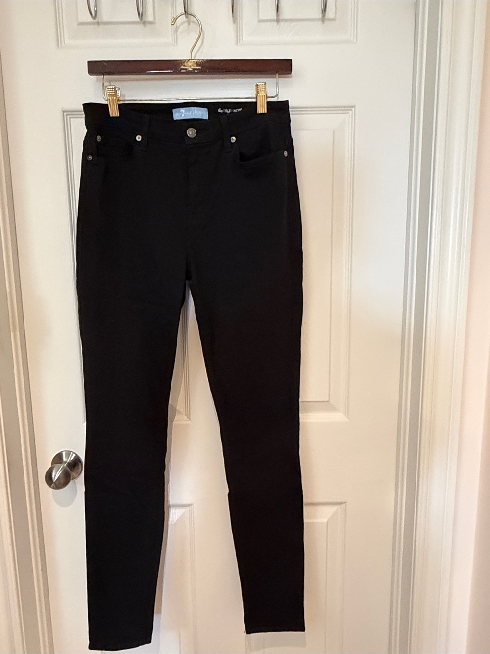 7 For All Mankind Black Skinny Jeans